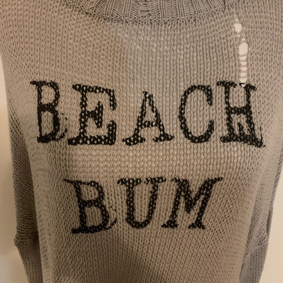 Wooden Ships Beach Bum NWT khaki loose knit boho chic summer sweater size X/L 🌞 - Picture 9 of 9